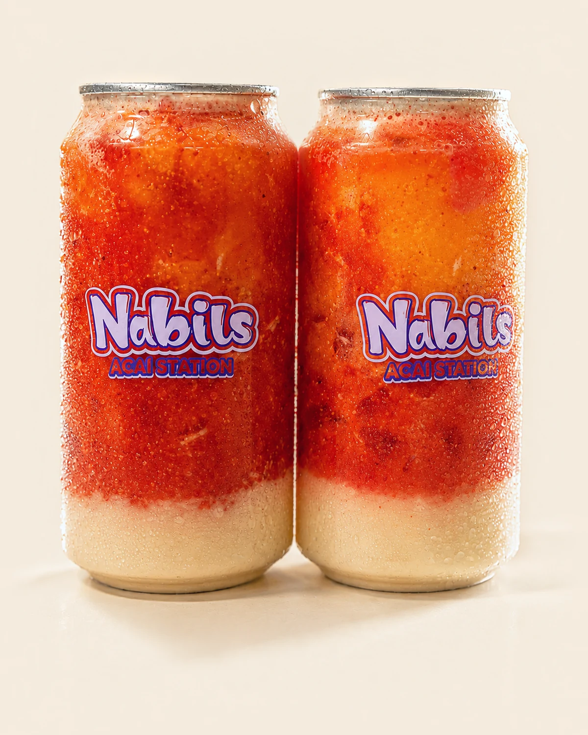 Two cans of Nabil's probiotic splash